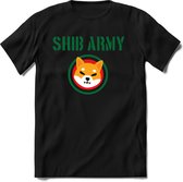 Shib army T-Shirt | Shiba inu Crypto ethereum kleding Kado Heren / Dames | Perfect cryptocurrency munt Cadeau shirt Maat XL