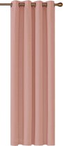 HOOMstyle Kant en Klaar Gordijn - Verduisterend - Met Ringen - 140x270cm - Roze