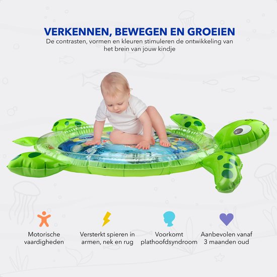 RX Goods Baby Opblaasbare Waterspeelmat Schildpad Speelgoed – Spelen met  water -... | bol.com