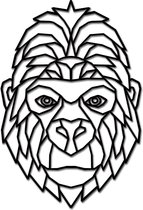 Hout-Kado - Gorilla - Large - Zwart - Geometrische dieren en vormen - Houten Wanddecoratie
