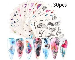 30 Stuks Nagelstickers – Vlinders