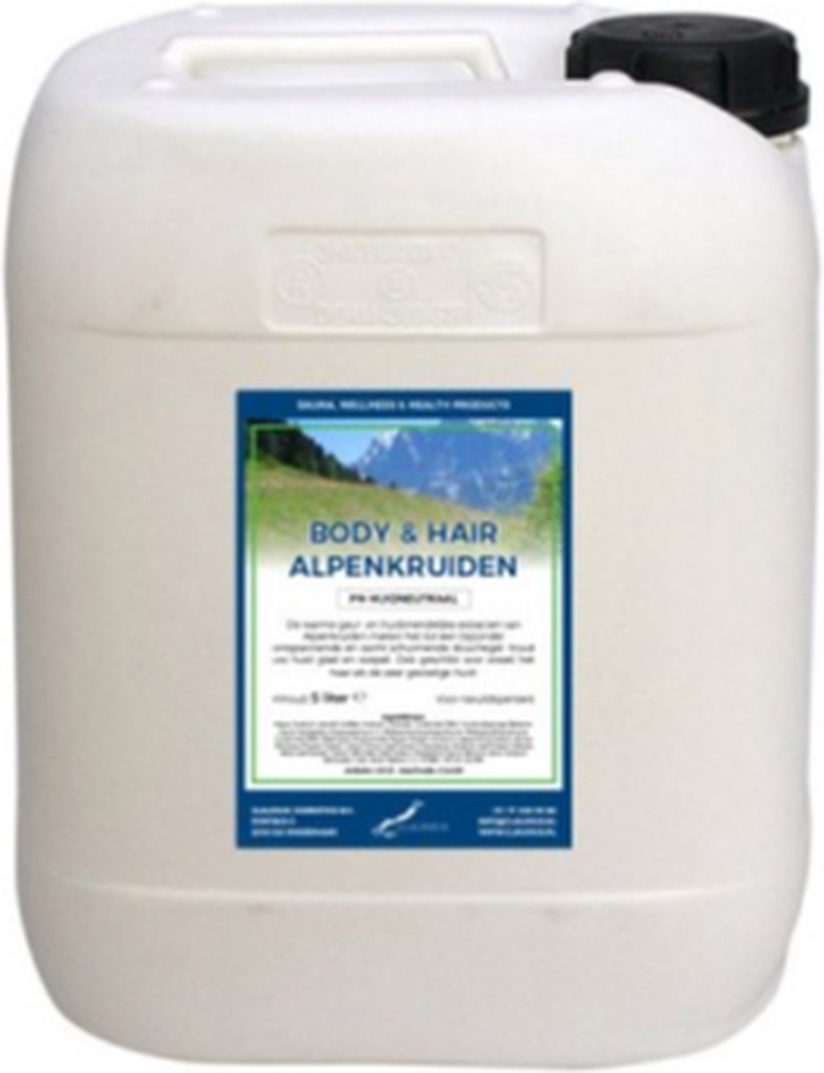 Goedkoopste Body & Hair Alpenkruiden 10 Liter - 2 in 1 voor lichaam en haar.