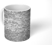 Mok - Steen - Muur - Zwart - Wit - 350 ML - Beker - Uitdeelcadeautjes