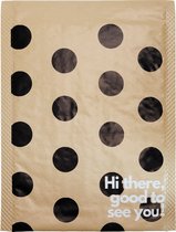 Bubbeltjes Plastic Enveloppen - 10 Stuks - Zwart - Beige - Verpakking - Verzending - 20x15 centimeter