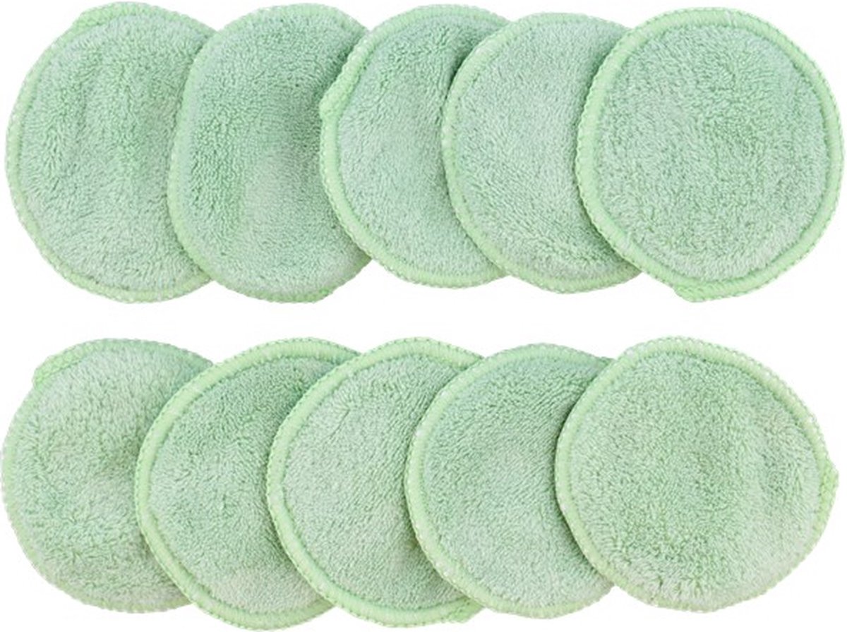 Goedkoopste Make-up Remover Pads - 10 stuks - Herbruikbaar - Inclusief waszakje - Gezichtsreinigingsdoekjes