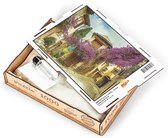 Houten Puzzel | Straten van Provence - Frankrijk - Houten Legpuzzel - 1000 Stukjes - 44 x 59 cm