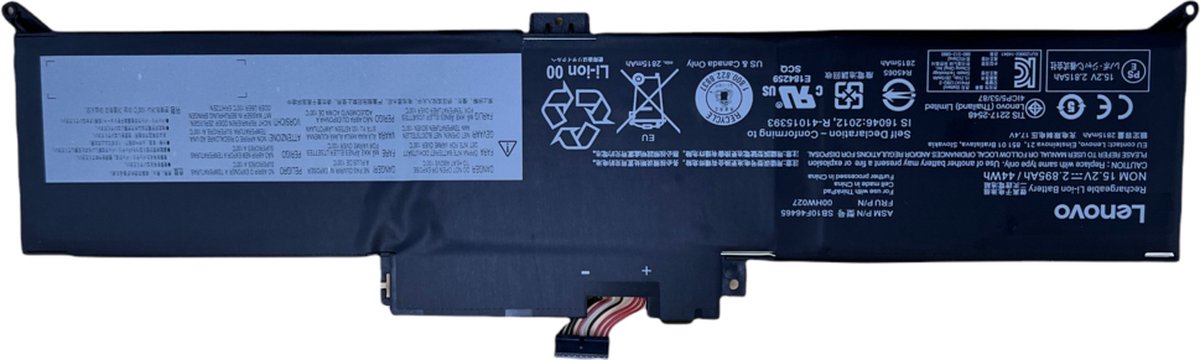 Lenovo ThinkPad Yoga 2.895Ah/44Wh Batterij/Accu Yoga 260/370/x380