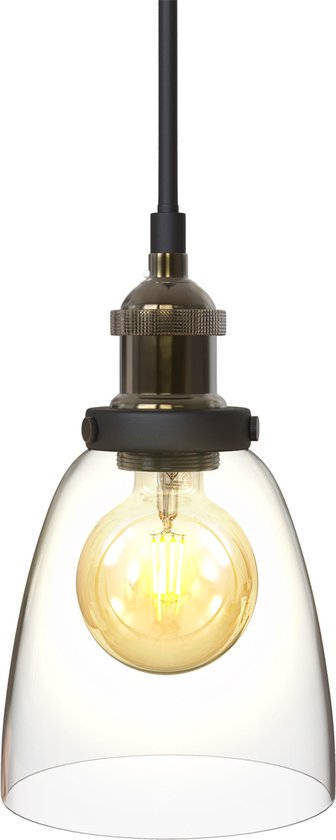 2x Homestyle Pro MK010-B Industriële Hanglamp 19x15 cm Zwart/Metaal