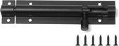 FSW-Products - 1 Stuk - Deurschuif - Profielgrendel - Schuifgrendel - Lengte 75mm - RVS - Zwart - Deursloten - Slot - Rolschuif