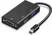 Sounix Mini Displayport naar DVI VGA en HDMI / 3-in-1 adapter / Mini DP to DVI + VGA + HDMI - Zwart