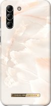 iDeal of Sweden hoesje voor Galaxy S21 Plus - Hardcase Backcover - Fashion Case - Rose Pearl Marble
