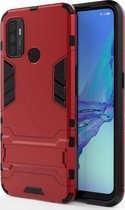 Oppo A53 Hoesje - Mobigear - Armor Stand Serie - Hard Kunststof Backcover - Rood - Hoesje Geschikt Voor Oppo A53