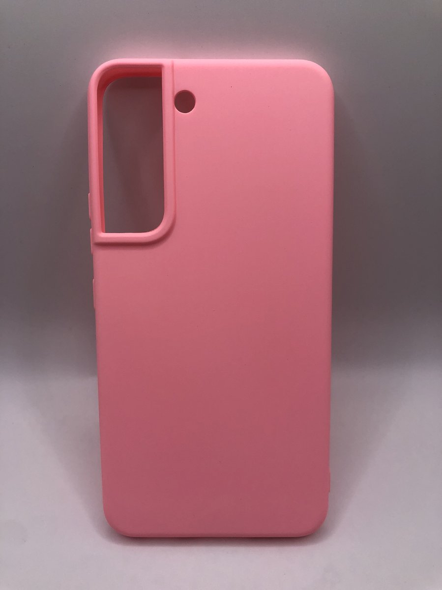 Siliconen Hoesje Geschikt voor Samsung Galaxy S22 Plus- TPU/Siliconen Back Cover Roze