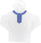 Abu Dhabi Blue - Witte hoodie - Blauwe patroon - Unisex