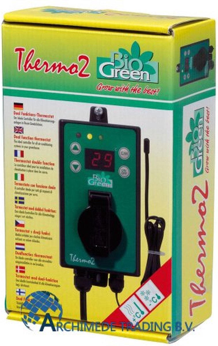 Biogreen Thermo 2 | Thermostat pour câbles chauffants et coussinets |  Réglable... | bol.com