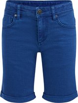 WE Fashion Jongens slim fit denimshort van jog denim