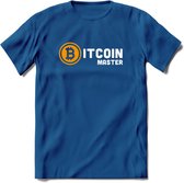 Bitcoin Master - Crypto T-Shirt Kleding Cadeau | Dames / Heren / Unisex | Bitcoin / Ethereum shirt | Grappig Verjaardag kado | Tshirt Met Print - Donker Blauw - XL