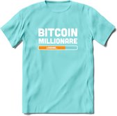 Bitcoin Miljonair Loading - Crypto T-Shirt Kleding Cadeau | Dames / Heren / Unisex | Bitcoin / Ethereum shirt | Grappig Verjaardag kado | BTC Tshirt Met Print | - Licht Blauw - L