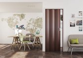 Fortesrl Luciana vouwdeur zonder glas in kleur donker bruin met slot BxH 88.5x214 cm