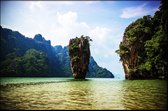 Walljar - Phuket Lake - Muurdecoratie - Poster met lijst