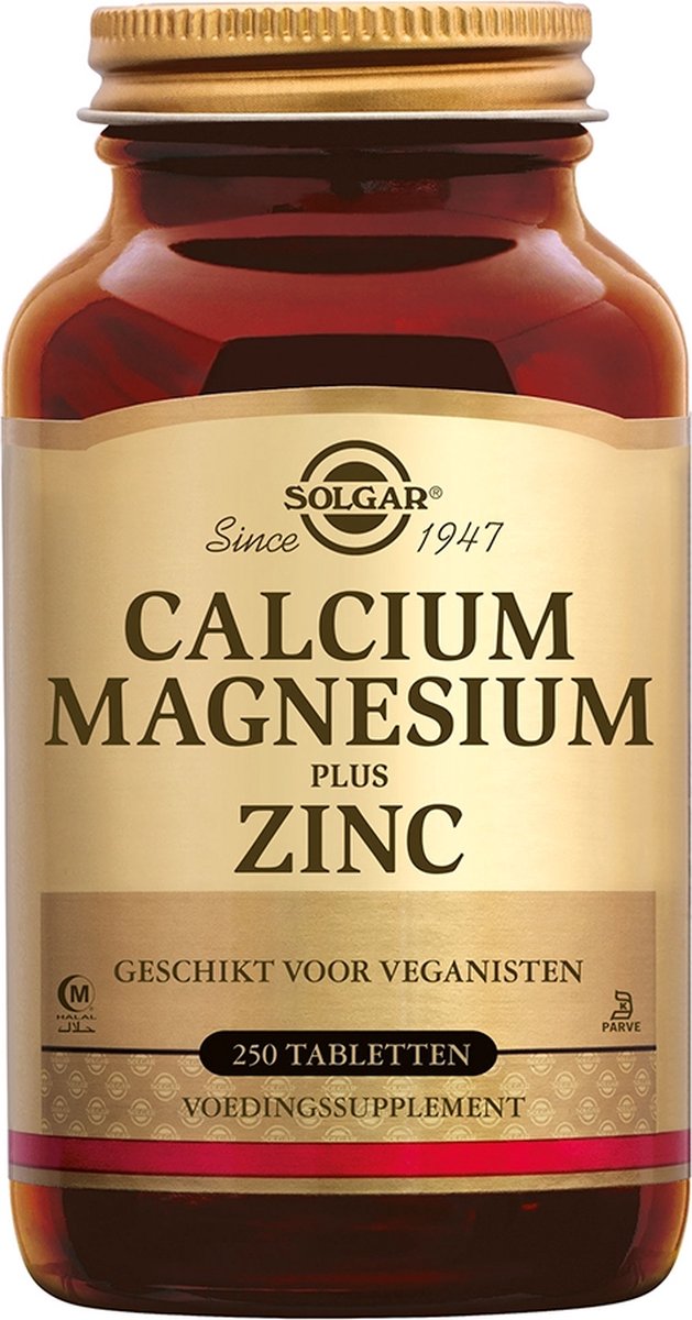 Solgar Vitamins - Calcium Magnesium plus Zinc - 250 tabletten | bol.com