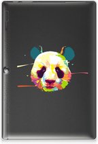 Hoes Lenovo Tab 10 | Tab 2 A10-30 Tablet Backcover met foto Super als Sinterklaas Cadeautje Panda Color met transparant zijkanten