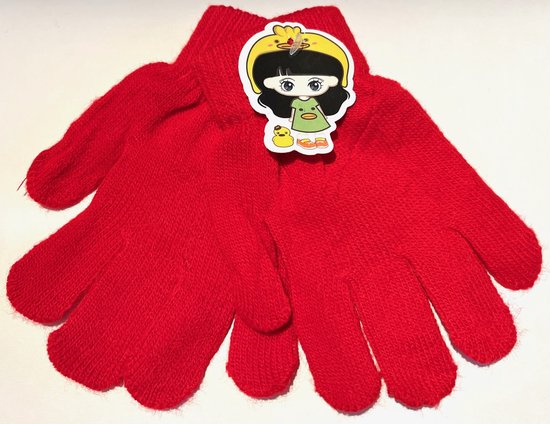 gants pour enfants - taille unique - gant pour enfants - Rouge