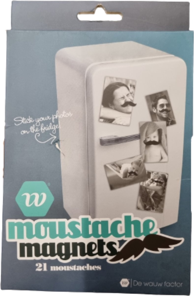 Moustache magnets | Koelkast magneten snorren | Koelkastmagneet | 21 stuks | Diverse designs | Magneet | Magneten