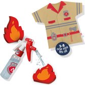 SES - Petits Pretenders - Verkleedkledingset brandweer - met brandblusser en vlammen
