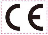 CE Stickers - 100 stuks - 60 X 44 MM - Wit met Zwart - CE Label - CE Markering - CE Keurmerk