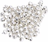 Allesvoordeliger mini belletjes zilverkleurig - 6 x 8 mm - per 50 stuks - let op: mini belletjes