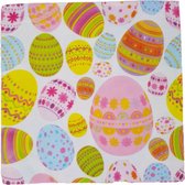 Paas servetten met ei patroon - Roze / Multicolor - Papier - 33 x 33 cm - 20 stuks - Pasen - Paasei - Paashaas - Paasservetten - Paasontbijt