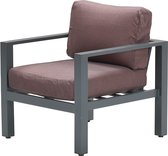 Garden Impressions  Bianca lounge fauteuil - donker grijs/rood