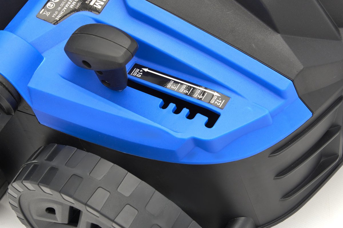 1500W Verticuteermachine 360 mm inclusief Raker Verticuteerdiepte 3mm, 6mm, 9mm, 10mm en 12mm thumbnail 4