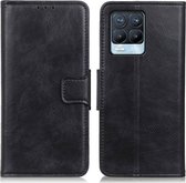 Mobigear Telefoonhoesje geschikt voor Realme 8 Pro Hoesje | Mobigear Classy Bookcase Portemonnee | Pasjeshouder voor 2 Pasjes | Telefoonhoesje voor Pinpas / OV Kaart / Rijbewijs - Zwart