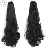Paardenstaart - Zwarte extensions - Curly - 1# - Haarstuk - Haarverlenging - Brazilian ponytail