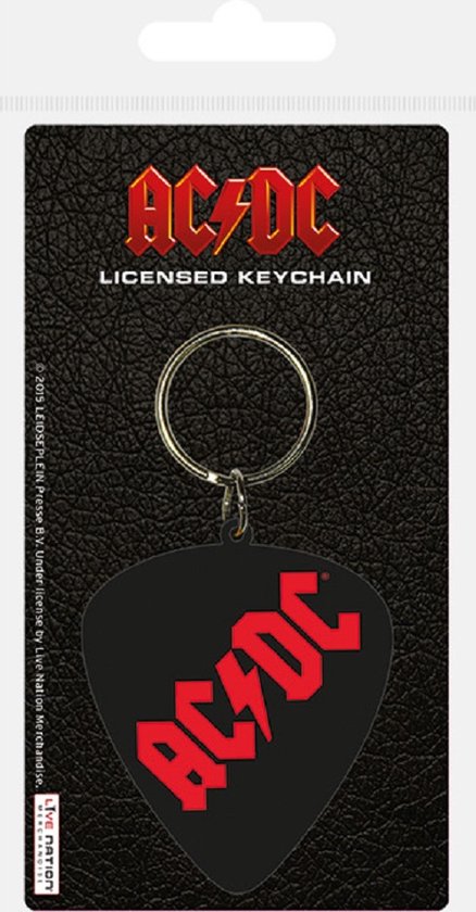 Porte-clés PVC AC/ DC (noir / rouge)