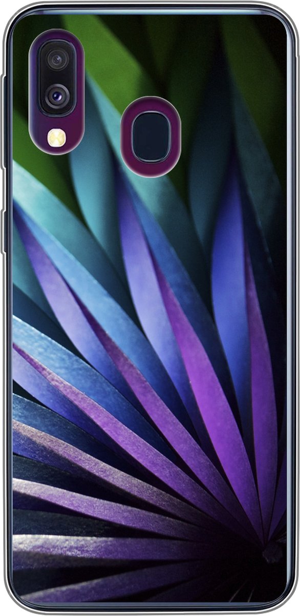 Telefoonhoesje Geschikt voor Samsung Galaxy A40 hoesje - Bloemen - Geometrie - Abstract - Siliconen Telefoonhoesje Telefoonhoesje