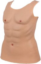 Siliconen mannen lichaam - TOPKWALITEIT - mannenlichaam - torso - wearable borst - male Chest - transgender - siliconen huid - muscles - kunstmatige borst