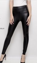 Legging lederlook, zwart, maat M/L