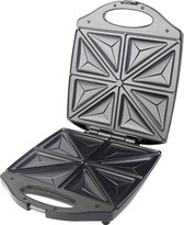 ECG S 199 Quattro, Sandwichmaker, 1100W, Voor de bereiding van 8 driehoekige sandwiche
