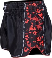 Knockout kickboks broek camo rood maat-XXL