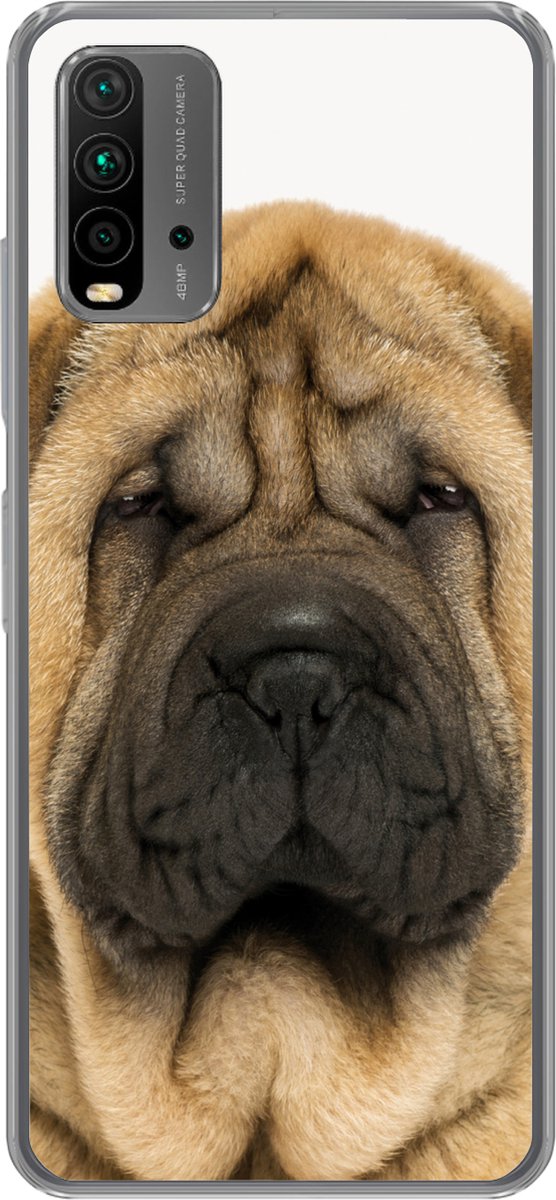 Telefoonhoesje Geschikt voor Xiaomi Geschikt voor Redmi 9T hoesje - Hond - Jongens - Sharpei - Huisdieren - Meisjes - Kinderen - Siliconen Telefoonhoesje Telefoonhoesje