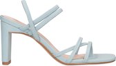 Sacha - Dames - Lichtblauwe hak sandalen met bandjes - Maat 39