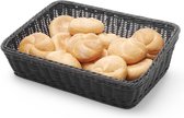 Veluw® Broodmand Rechthoekig - Zwart - 40x30(H)12cm