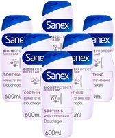 6x Sanex Douchegel BiomeProtect Micellar Comfort 600 ml