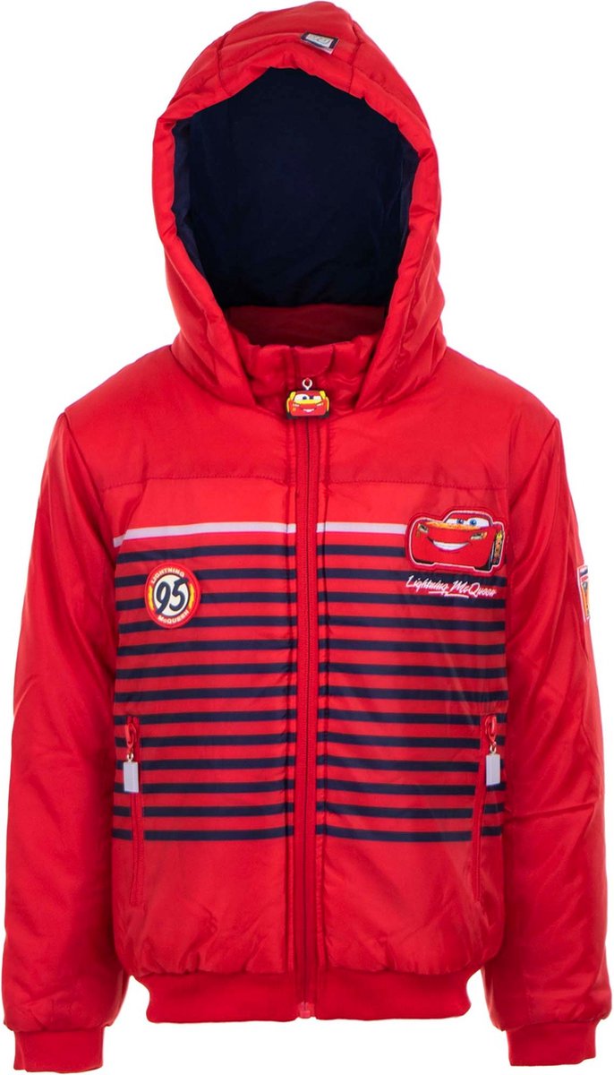 Disney Cars Jack - Winterjas - Waterafstotend - Met Capuchon - Rood - Maat 122/128 (8 jaar - tot 128 cm)
