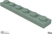 LEGO Plaat 1x6, 3666 Zandgroen 50 stuks