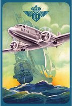 Metalen Wandbord - KLM en De Vliegende Hollander - 20x30cm