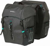 dubbele fietstas Discovery 365D 18 liter zwart